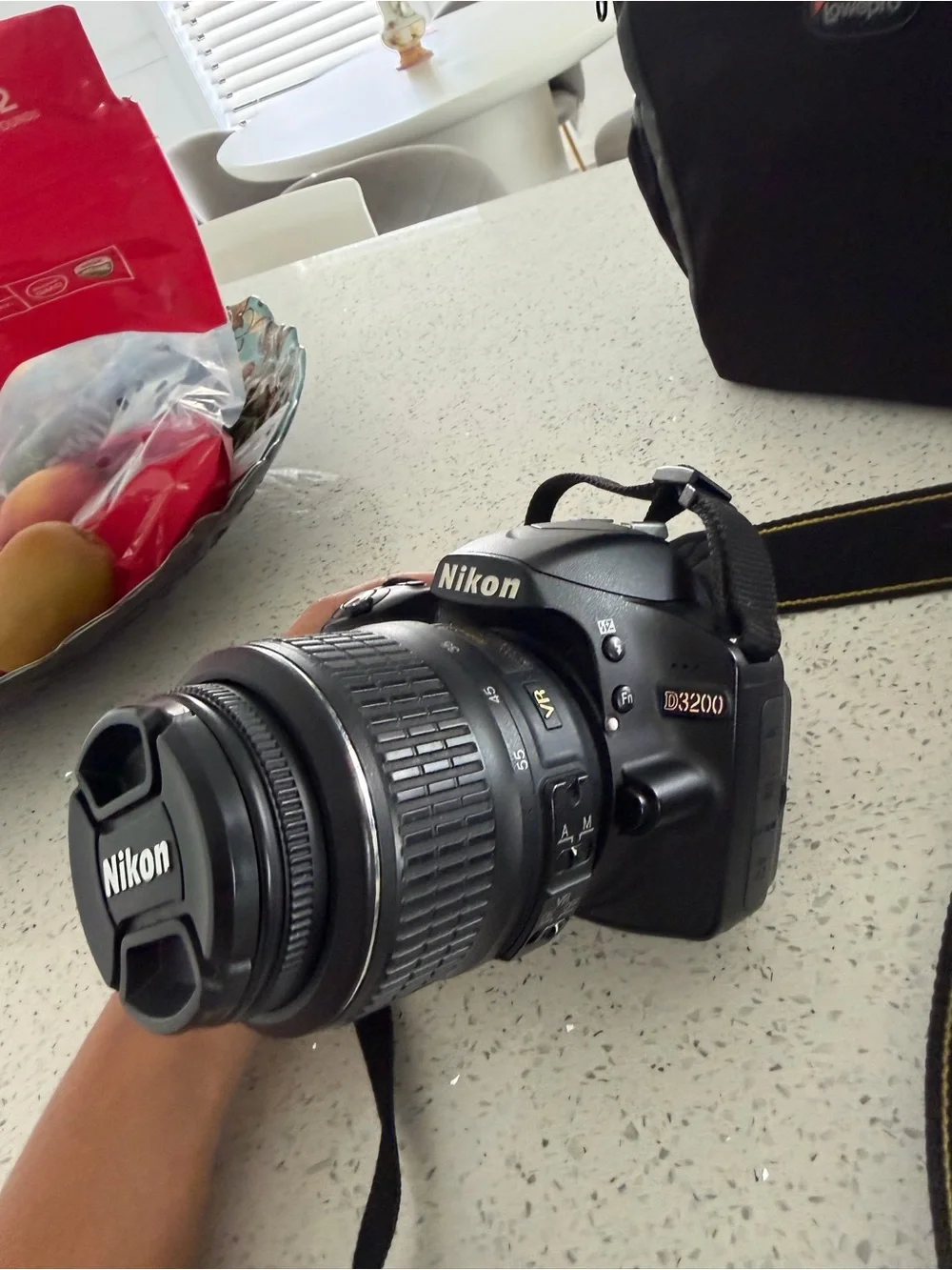 Nikon D3200 Black Camera Kit with Two Black Lenses and Carry Bag